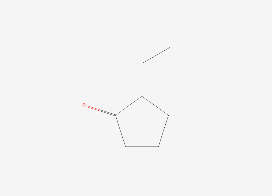 Two-dimensional chemical structure of 2-Ethylcyclopentan-1-one