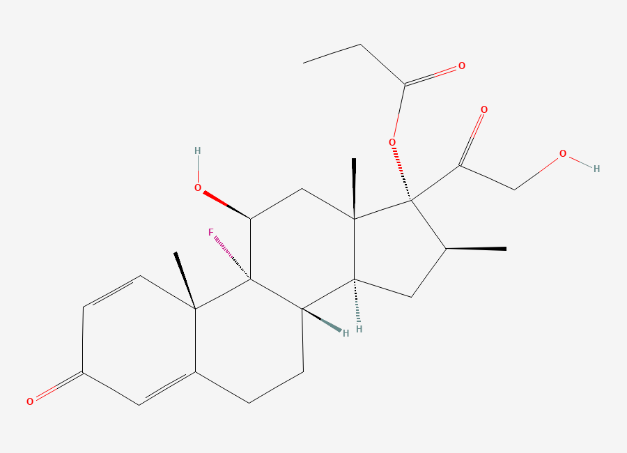 Two-dimensional chemical structure of Betamethasone Dipropionate EP Impurity B, CAS 5534-13-4