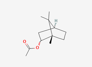 Two-dimensional chemical structure of Bornyl acetate, (-)-