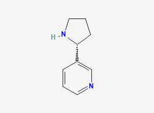 Two-dimensional chemical structure of (R)-Nornicotine