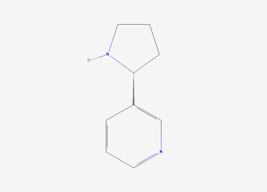 Two-dimensional chemical structure of (R)-Nornicotine