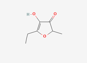Two-dimensional chemical structure of 5-Ethyl-4-hydroxy-2-methyl-3(2H)-furanone