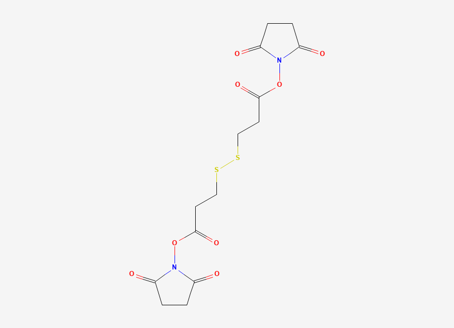 Two-dimensional chemical structure of 3,3'-Dithiobis(succinimidyl propionate)