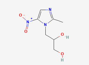 Two-dimensional chemical structure of Ornidazole 3-Hydroxy Analog / Ornidazole Diol, CAS 62580-80-7