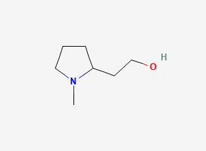 Two-dimensional chemical structure of 1-Methyl-2-pyrrolidineethanol, CAS 67004-64-2