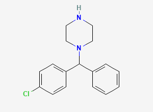 Two-dimensional chemical structure of Cetirizine EP Impurity A, CAS 303-26-4