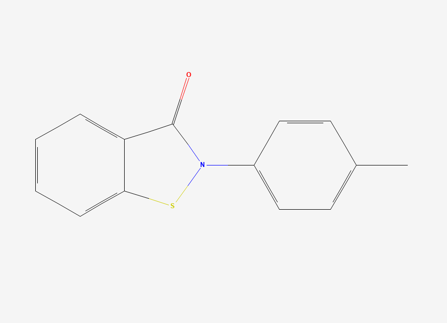 Two-dimensional chemical structure of 2-(4-Methylphenyl)-2,3-dihydro-1,2-benzothiazol-3-one