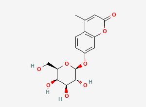 Two-dimensional chemical structure of 4-Methylumbelliferyl beta-D-galactopyranoside