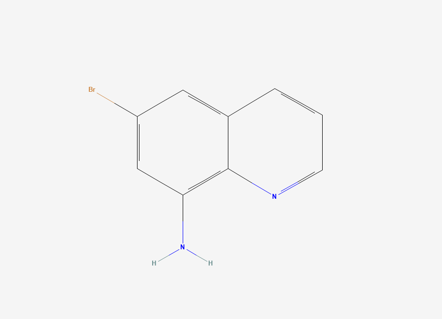 Two-dimensional chemical structure of 8-Quinolinamine, 6-bromo-
