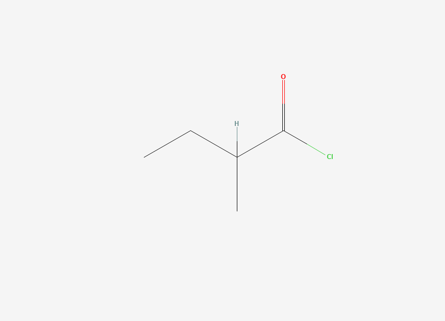 Two-dimensional chemical structure of Butanoyl chloride, 2-methyl-