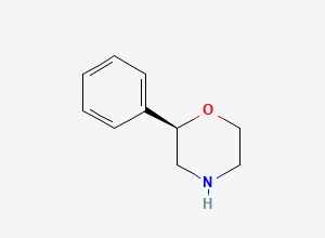 Two-dimensional chemical structure of (R)-2-Phenylmorpholine