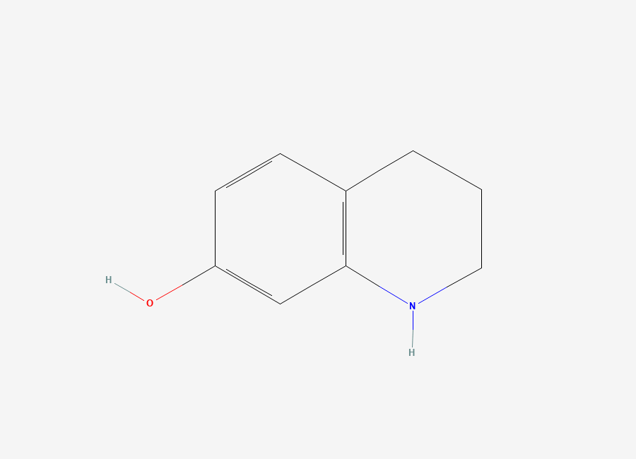 Two-dimensional chemical structure of 7-Quinolinol, 1,2,3,4-tetrahydro-