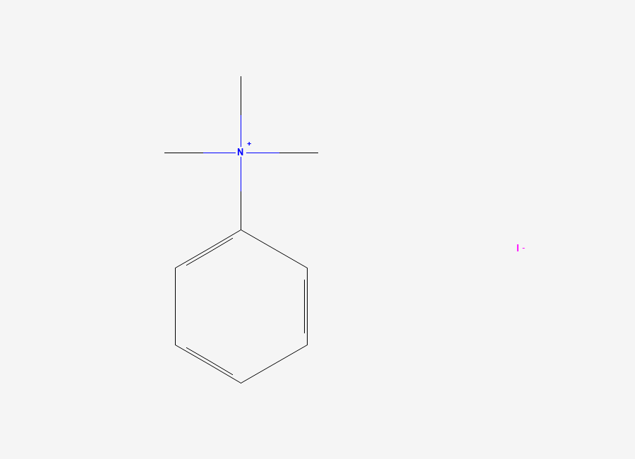 Two-dimensional chemical structure of Trimethylphenylammonium iodide