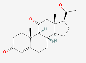 Two-dimensional chemical structure of Pregn-4-ene-3,11,20-trione