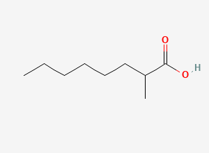 Two-dimensional chemical structure of 2-Methyloctanoic acid