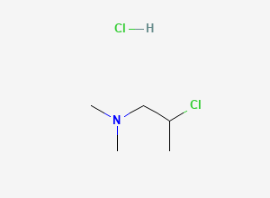 Two-dimensional chemical structure of 2-Chloropropyldimethylamine hydrochloride