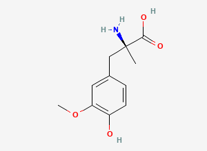 Two-dimensional chemical structure of 3-Methoxy-alpha-methyl-L-tyrosine