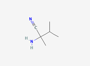 Two-dimensional chemical structure of 2-Amino-2,3-dimethylbutyronitrile