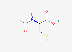 Two-dimensional chemical structure of N-Acetyl-D-cysteine