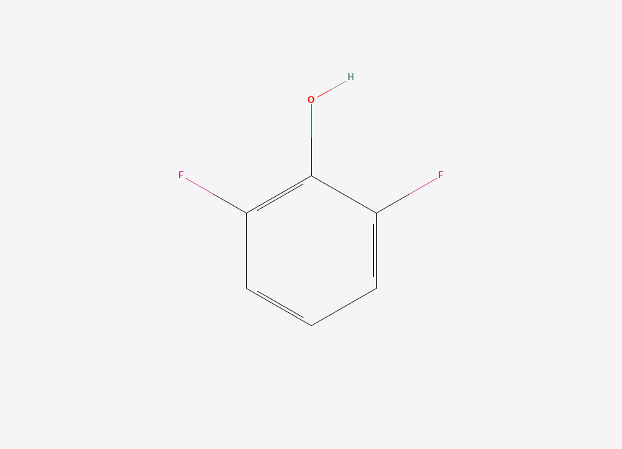 Two-dimensional chemical structure of 2,6-Difluorophenol, CAS 28177-48-2