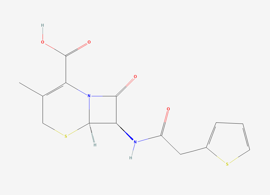 Two-dimensional chemical structure of Cefalotin EP Impurity A, CAS 34691-02-6
