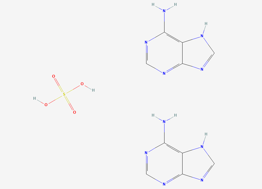 Two-dimensional chemical structure of Adenine sulfate