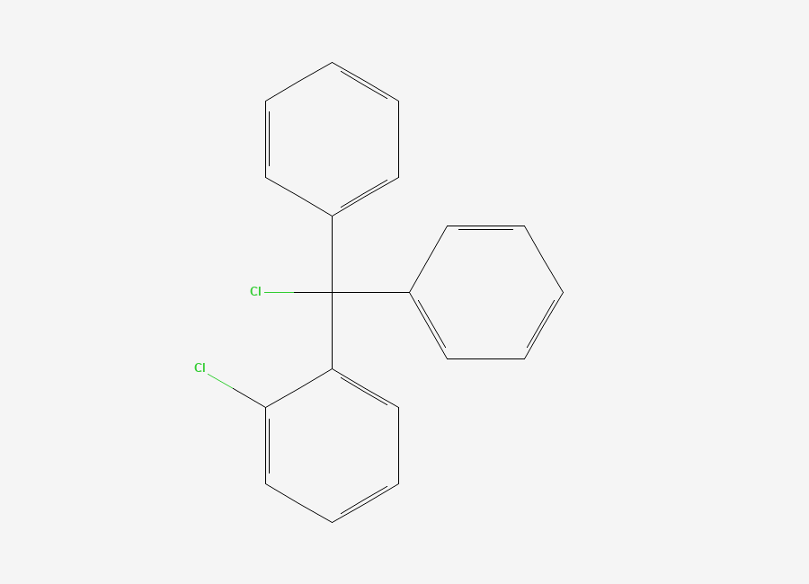 Two-dimensional chemical structure of Clotrimazole EP Impurity C/ 2-Chlorotrityl Chloride, CAS 42074-68-0