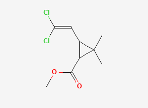 Two-dimensional chemical structure of Permethrin EP Impurity B/ Permethrinic Acid Methyl Ester, CAS 61898-95-1