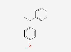 Two-dimensional chemical structure of 4-(1-Phenylethyl)phenol