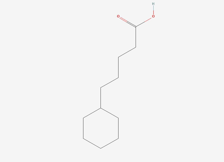 Two-dimensional chemical structure of Cyclohexanepentanoic acid