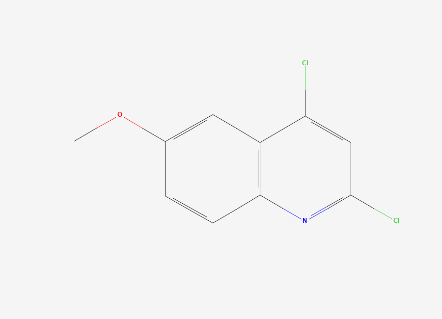 Two-dimensional chemical structure of 2,4-Dichloro-6-methoxyquinoline