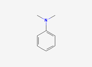 Two-dimensional chemical structure of N,N-dimethylaniline, CAS 121-69-7