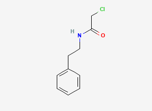 Two-dimensional chemical structure of 2-Chloro-N-phenethylacetamide, CAS 13156-95-1