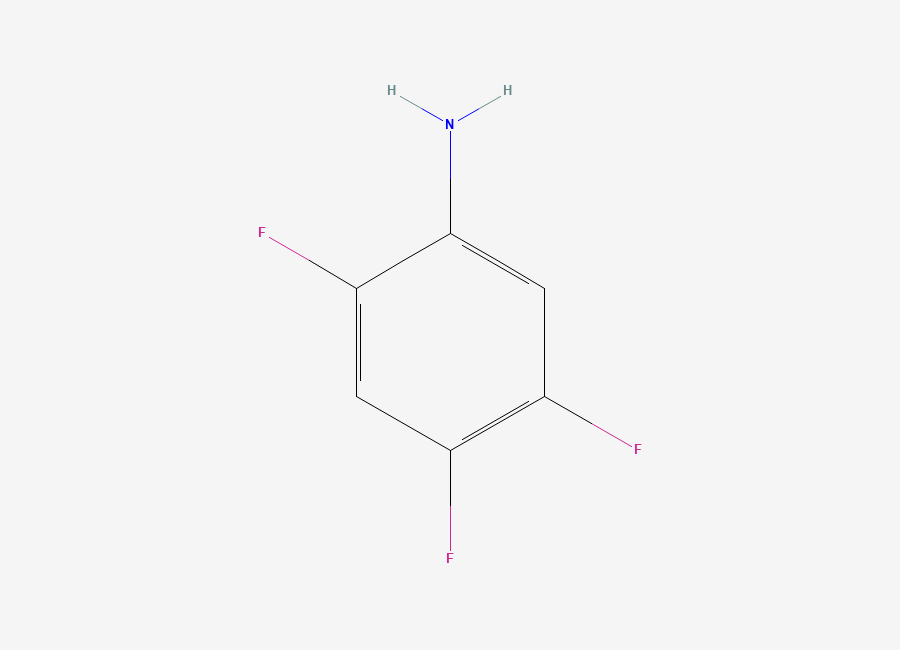 Two-dimensional chemical structure of 2,4,5-Trifluoroaniline