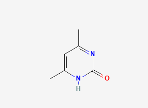 Two-dimensional chemical structure of 2-Hydroxy-4,6-dimethylpyrimidine, CAS 108-79-2