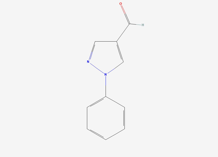 Two-dimensional chemical structure of 1-Phenyl-1H-pyrazole-4-carbaldehyde
