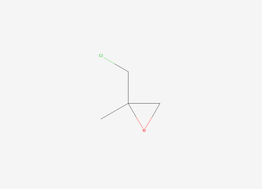 Two-dimensional chemical structure of 2-(Chloromethyl)-2-methyloxirane