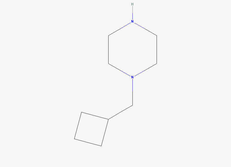 Two-dimensional chemical structure of 1-(Cyclobutylmethyl)piperazine