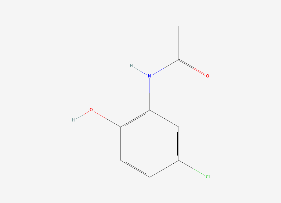 Two-dimensional chemical structure of 2-Acetylamino-4-chlorophenol
