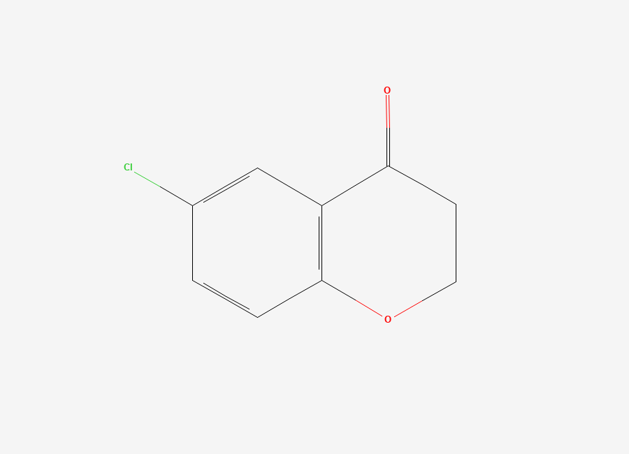 Two-dimensional chemical structure of 6-Chlorochroman-4-one