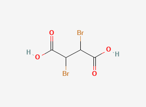 Two-dimensional chemical structure of 2,3-Dibromosuccinic acid