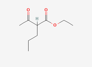 Two-dimensional chemical structure of Pentanoic acid, 2-acetyl-, ethyl ester