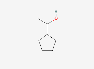 Two-dimensional chemical structure of 1-Cyclopentylethanol