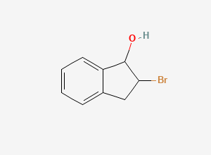 Two-dimensional chemical structure of 2-Bromo-1-indanol