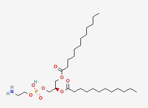Two-dimensional chemical structure of 1,2-Dilauroyl-sn-glycero-3-phosphoethanolamine