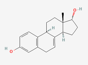 Two-dimensional chemical structure of 17α-Dihydroequilin / Estradiol Impurity H / Esrtogens Conjugated Impurity K, CAS 651-55-8