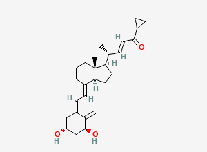 Two-dimensional chemical structure of Calcipotriol EP Impurity A/ 24-Oxo Calcipotriol, CAS 126860-83-1