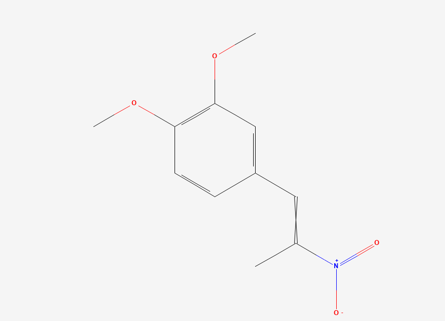 Two-dimensional chemical structure of 1,2-Dimethoxy-4-(2-nitroprop-1-enyl)benzene