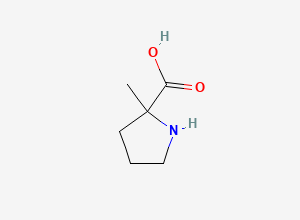 Two-dimensional chemical structure of 2-Methylpyrrolidine-2-carboxylic acid