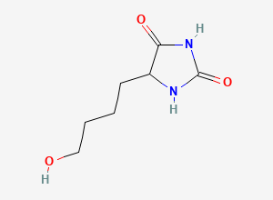 Two-dimensional chemical structure of 2,4-Imidazolidinedione, 5-(4-hydroxybutyl)-